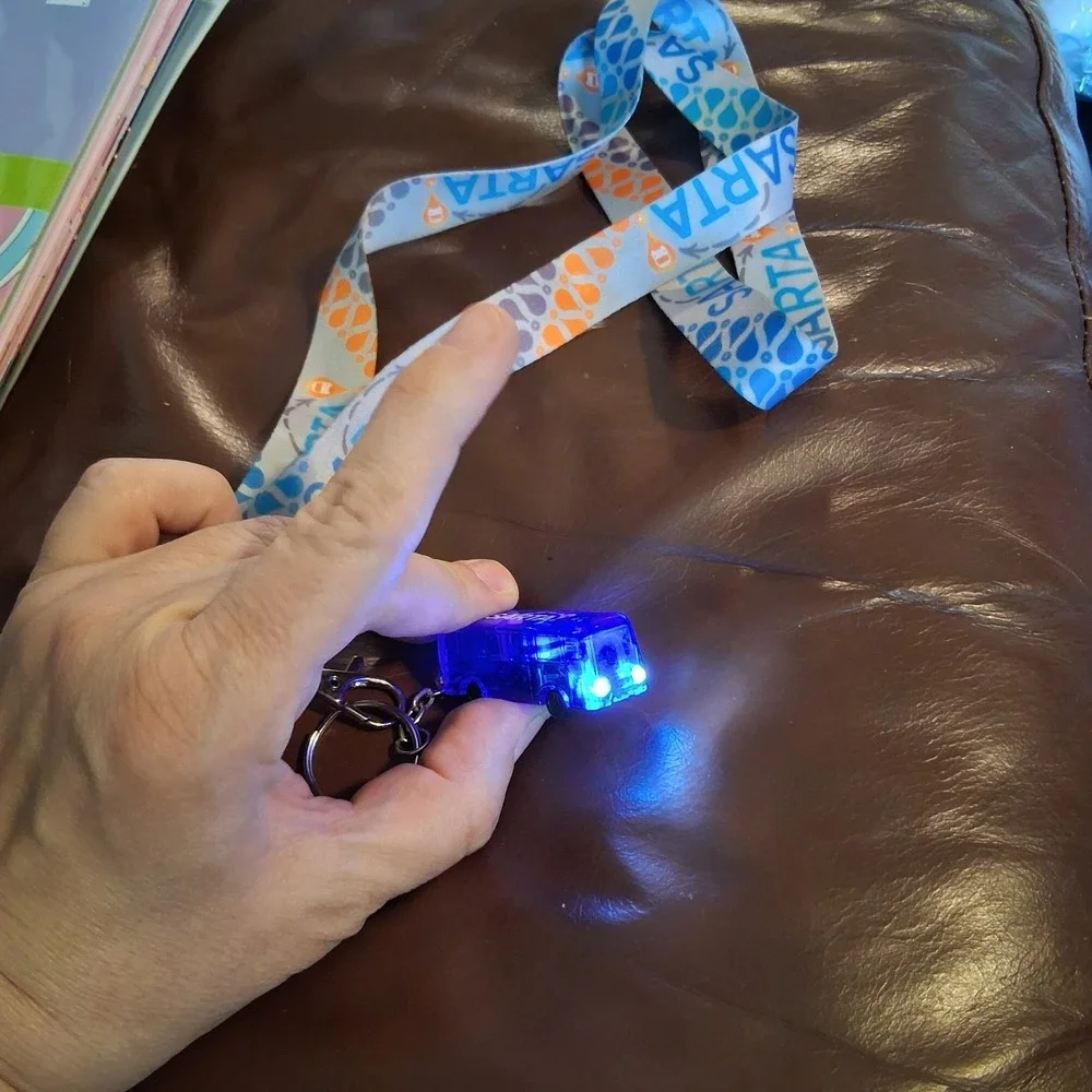 Sarta Novelty Lanyard Light Up Bus Headlights Pendant Super Cool!